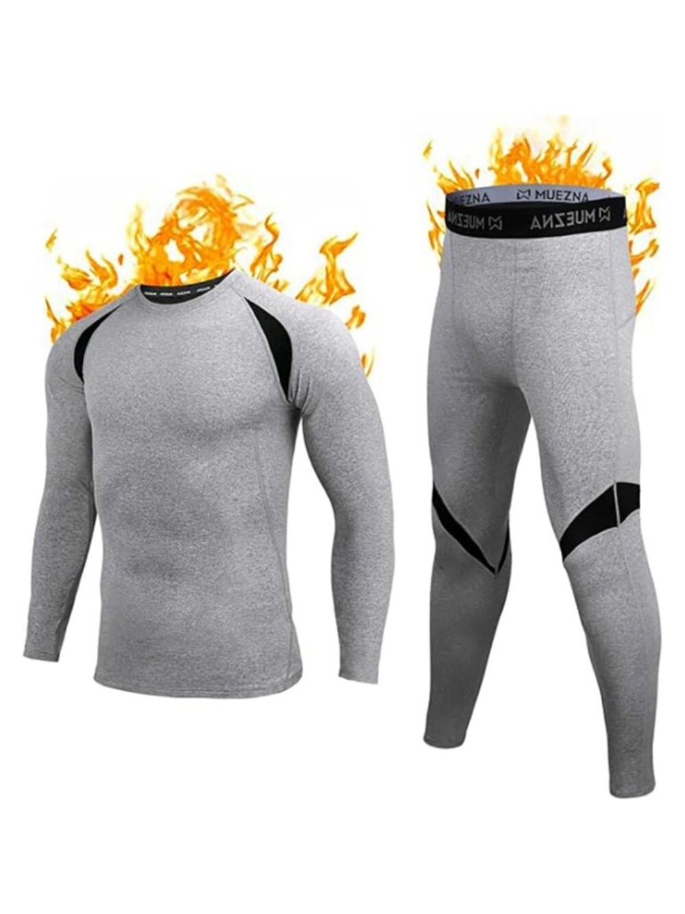 Men's Thermal Underwear Set Fleece Lined Long Johns